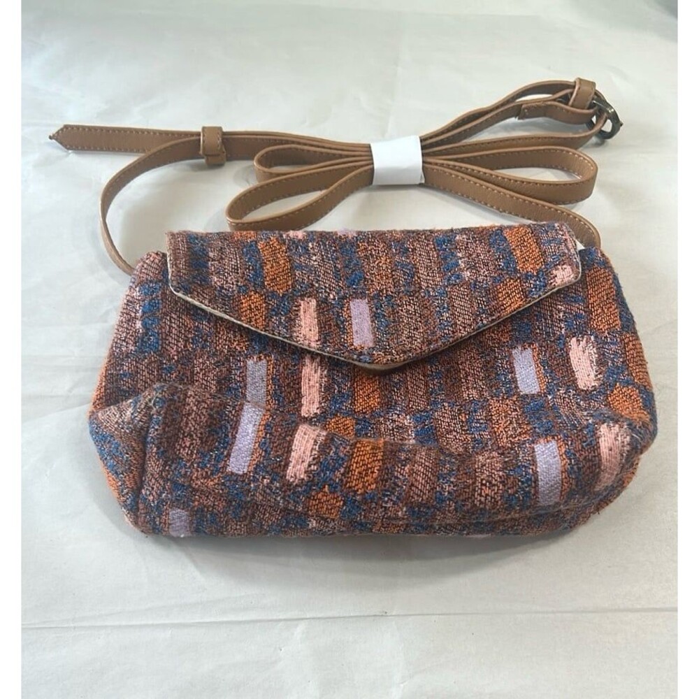 Universal Thread Multi Color Fabric Crossbody Bag with Geometric design
